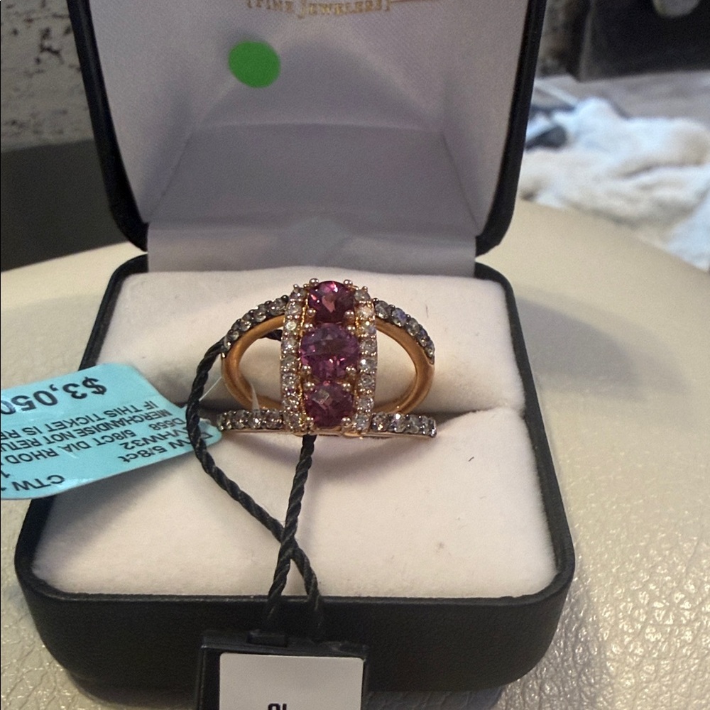 Le Vian Natural Rhodolite Ring with Diamonds